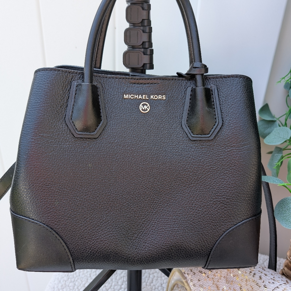 Michael Kors Black Leather Satchel